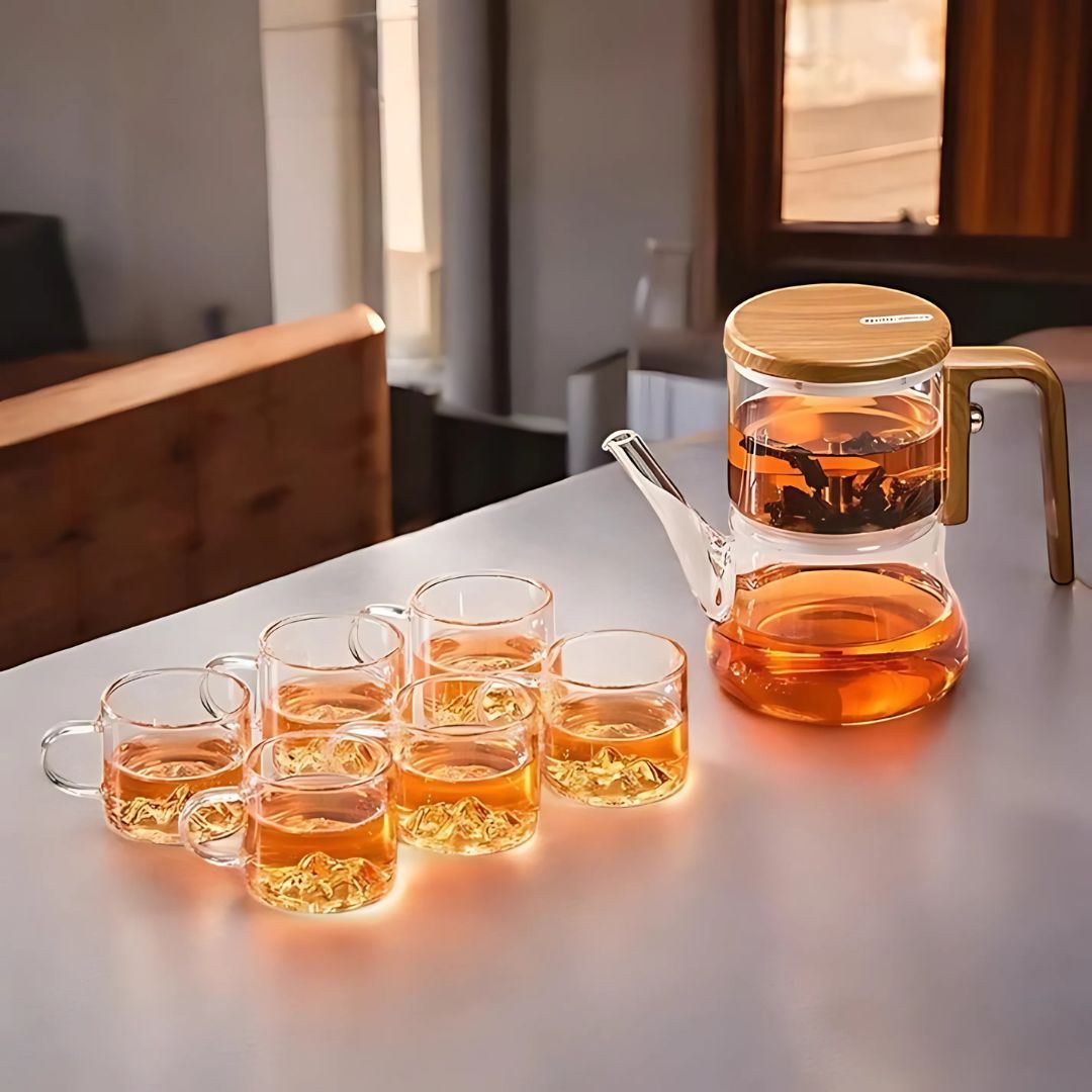 Glazen Theepot met Magnetisch Filter 740ml Borosilicaat Hittebestendig Thee Zetten Losse Thee Keuken | Sulvida