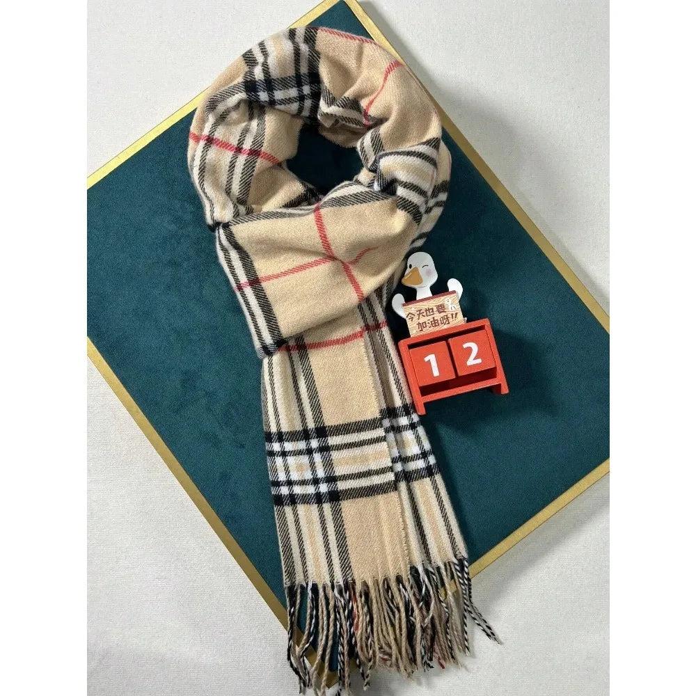 Gebreide Sjaal met Cashmere-Feel voor Herfst en Winter – Unisex Ruit Halswarmer Zachte Wollen Wintersjaal | Sulvida