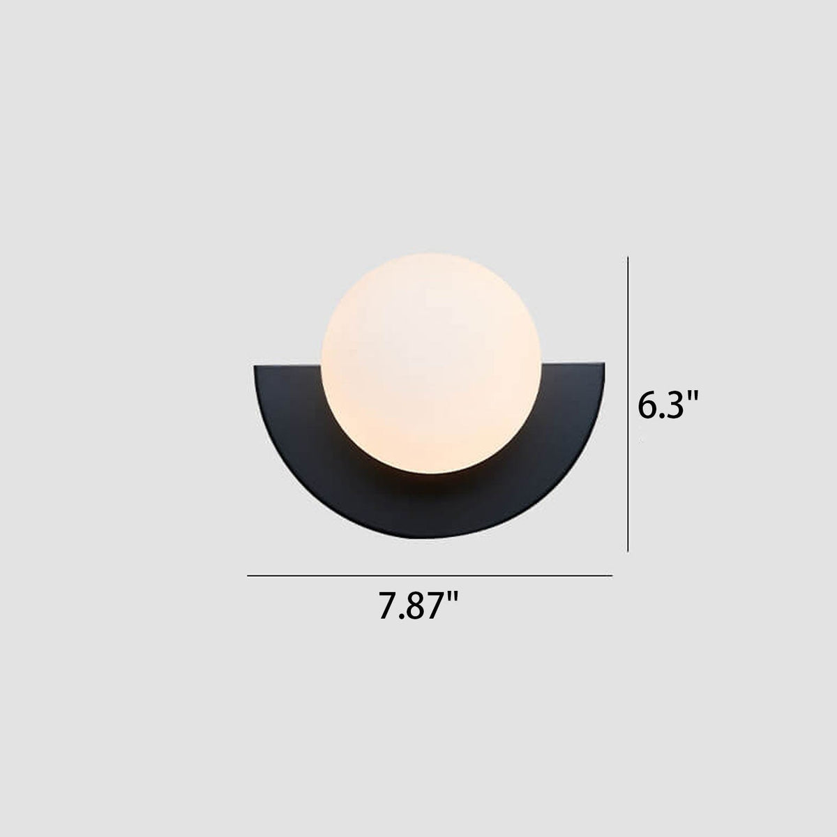 Glazen Wandlamp Halve Bol IJzer Glas E14 Fitting 1 Lichtpunt Modern Design Slaapkamer Woonkamer Verlichting | Sulvida