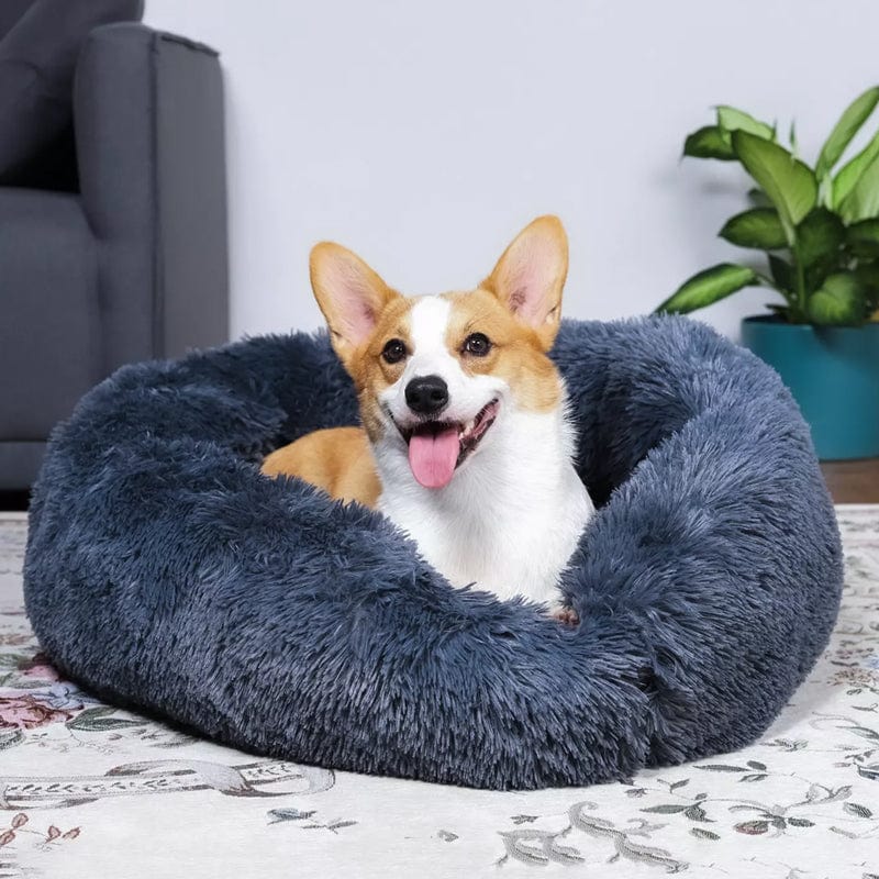Hondenmand Rond met Verhoogde Rand – Kalmerende Slaapplek voor Hond en Kat | Sulvida