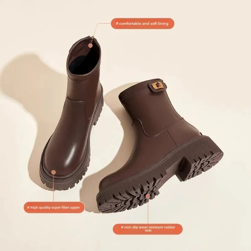 Bottines à fermeture éclair pour femme, décontractées, confortables, coupe classique, élégantes et stylées, pour tous les jours, en automne et en hiver | Sulvida