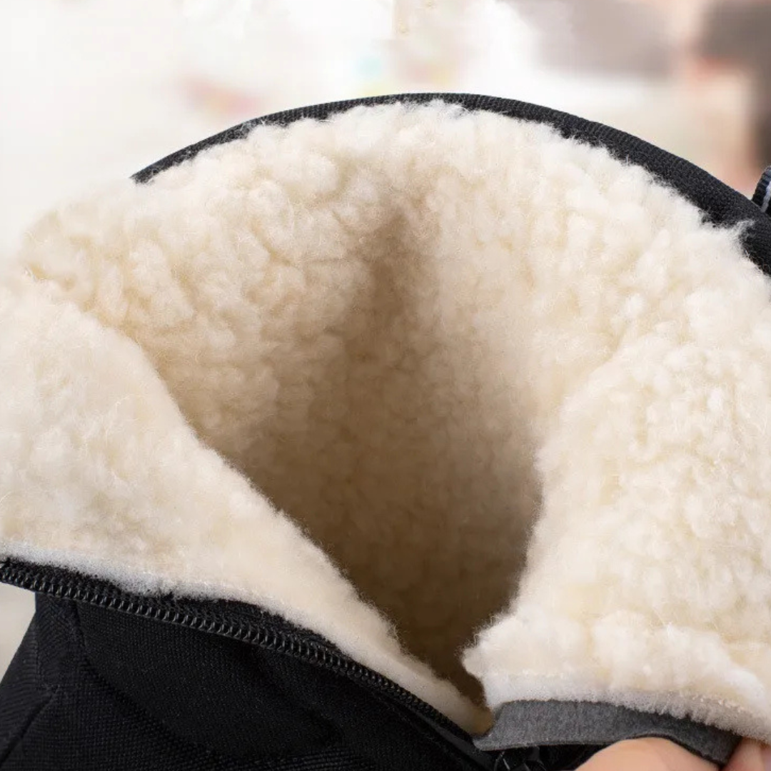 Gevoerde Winterlaarzen Waterdicht Dames Profielzool Sneeuwlaarzen Wandelschoenen Warm Winterschoenen Comfortabel | Sulvida