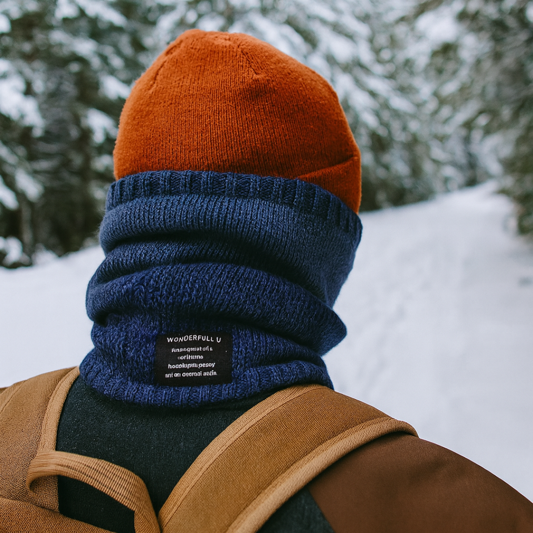 Gebreide Sjaal met Zachte Fleece Voering – Warme Colsjaal voor Herfst & Winter – Extra Hals Bescherming | Sulvida