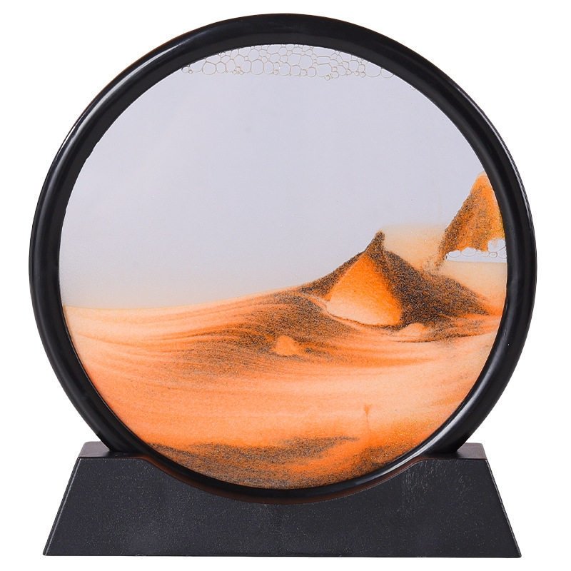 Tableau décoratif en sable 3D animé avec sable coloré et cadre en verre, pour salon et bureau | Sulvida