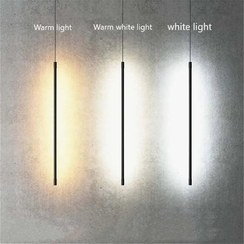 Minimalistische Hanglamp Zwart Metaal Slaapkamer Bedlampje Lineair Design Verstelbaar Modern Interieur | Sulvida