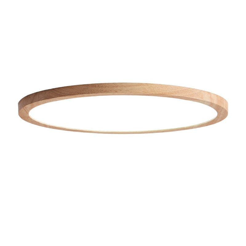 Ronde houten plafondlamp LED dimbaar modern design ultradun woonkamer slaapkamer eetkamer scandinavisch | Sulvida