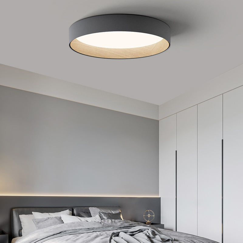 Moderne Ronde Plafondlamp LED Metaal Acryl Dimbaar Minimalistisch Design Wit Grijs Zwart Slaapkamer Woonkamer | Sulvida