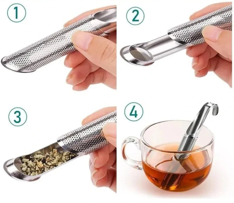 Thee-infuser RVS met Fijnmazig Filter Set van 2 Theebollen Herbruikbaar Theezeef voor Losse Thee en Kruiden | Sulvida