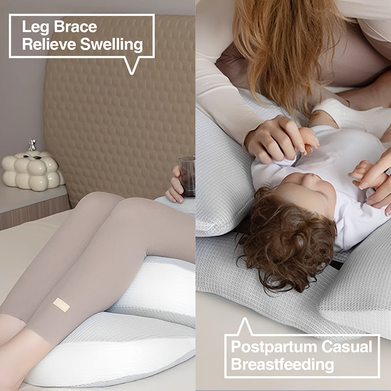 Zwangerschapskussen Ergonomisch Verstelbaar Zijlig Buik Rug Ondersteuning Positie Comfort Alle Trimesters Slaap | Sulvida