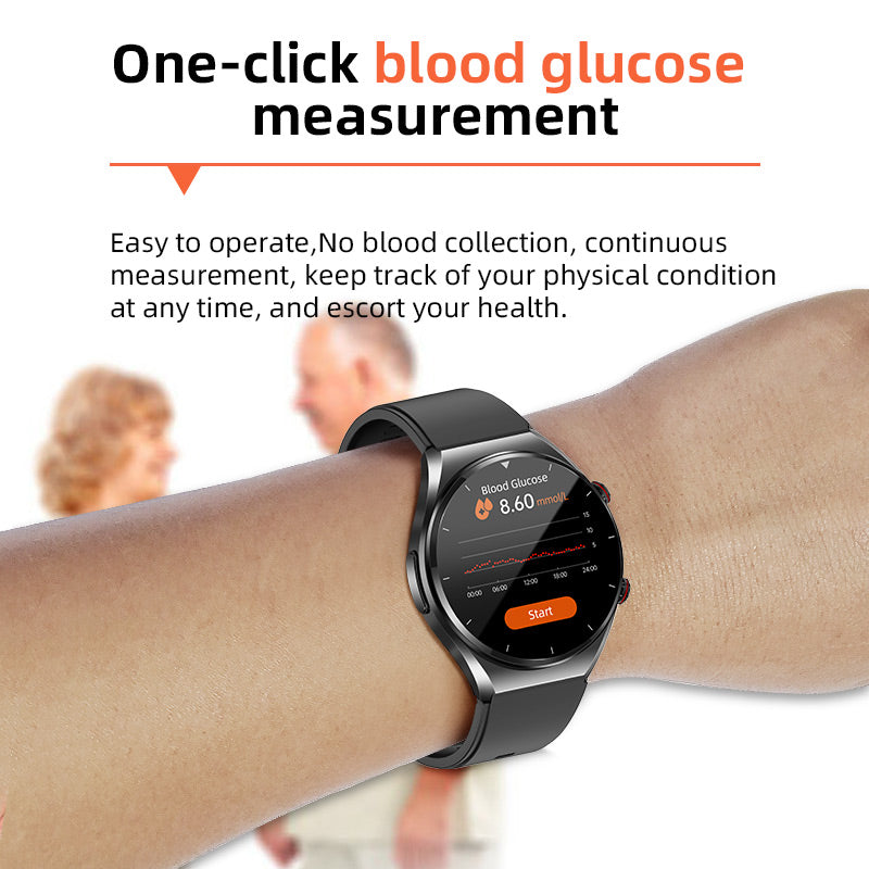 Gezondheidshorloge Met Bloedsuikermeter ECG Hartslagmeting Smartwatch Sportvolgapparatuur Fitness Tracker | Sulvida