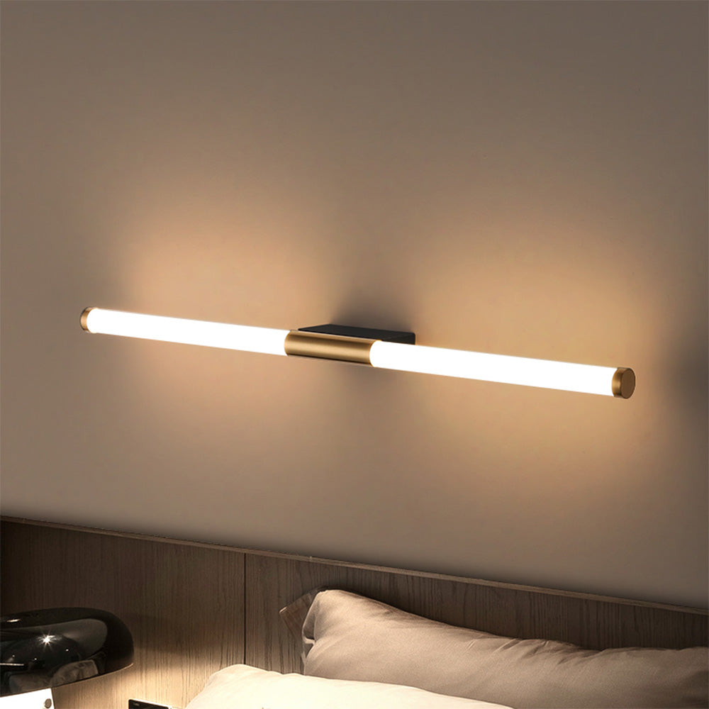 Lineaire Wandlamp met Spiegelfront voor Badkamer & Slaapkamer – Chique Metaal & PC Design LED Verlichting | Sulvida