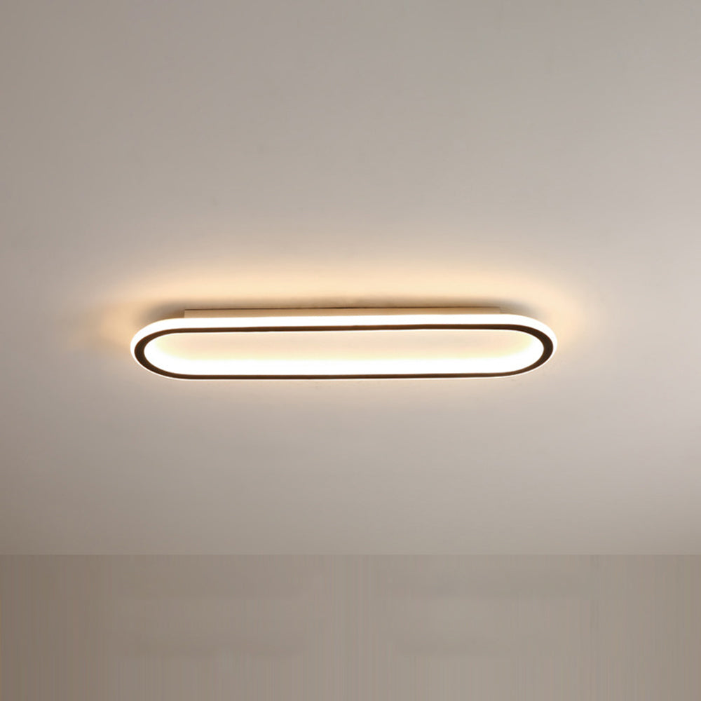 Rechthoekige LED Plafondlamp Inbouw Metaal Acryl Zwart Goud Roségoud Modern Design Woonkamer Slaapkamer | Sulvida