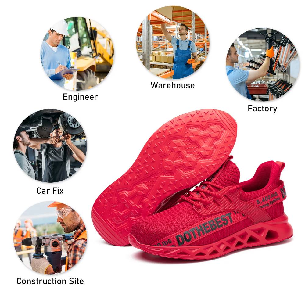 Werkschoenen S3 met Stalen Neus Flyknit Ademend Kevlar Antislip Industriële Veiligheidsschoenen Werkplaats | Sulvida