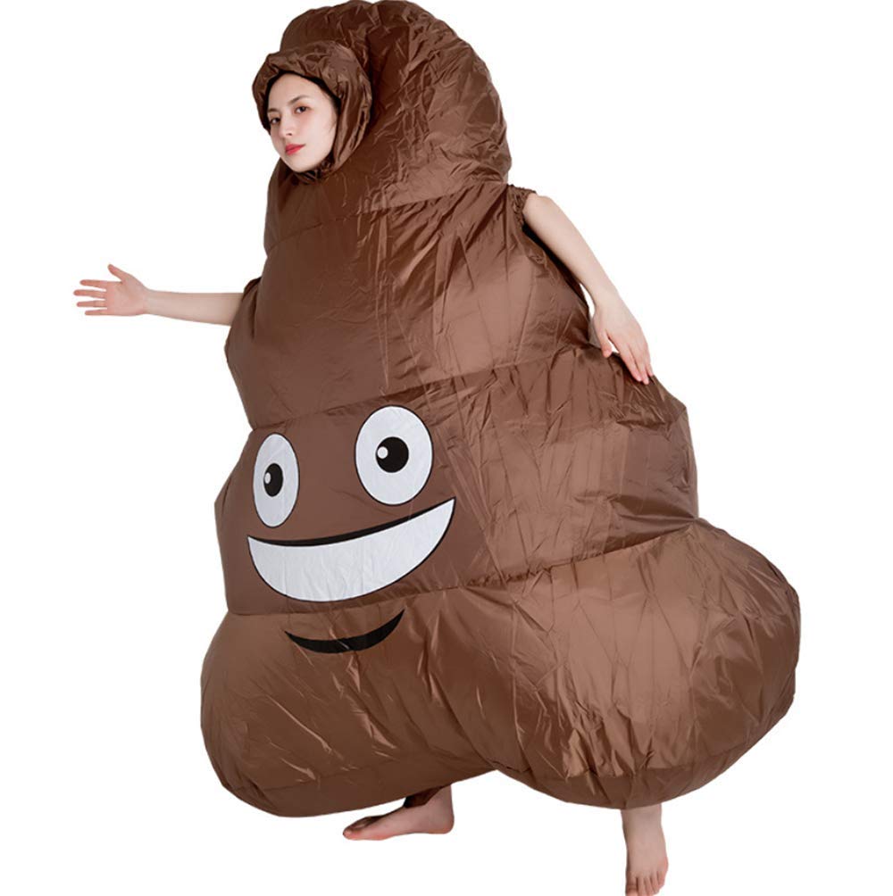 Opblaasbaar Emoji Kostuum – Humoristische Verkleedoutfit voor Feestjes, Halloween, Carnaval en Themafeesten | Sulvida