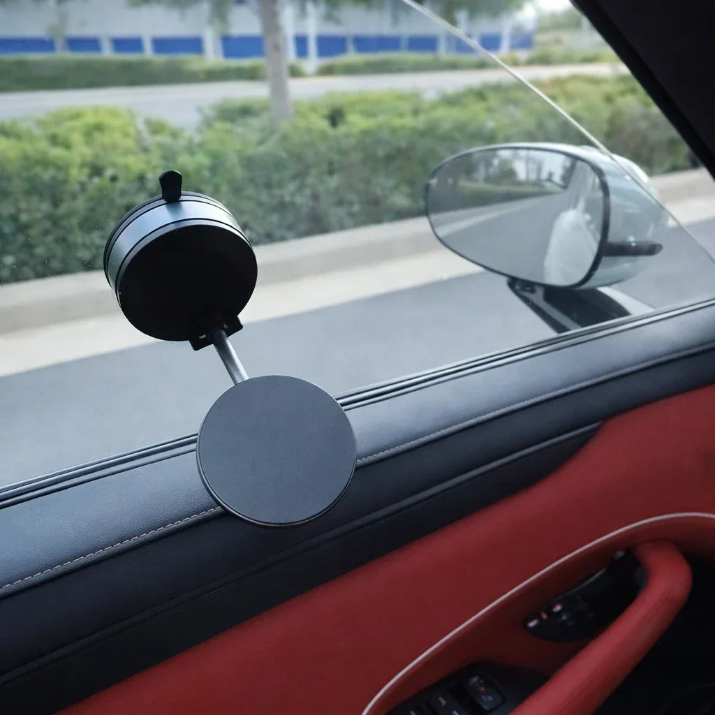 Magnetische Telefoonhouder met Vacuümzuigvoet — Sterke Grip en Vrije Beweging voor Veilig Handsfree Autogebruik | Sulvida