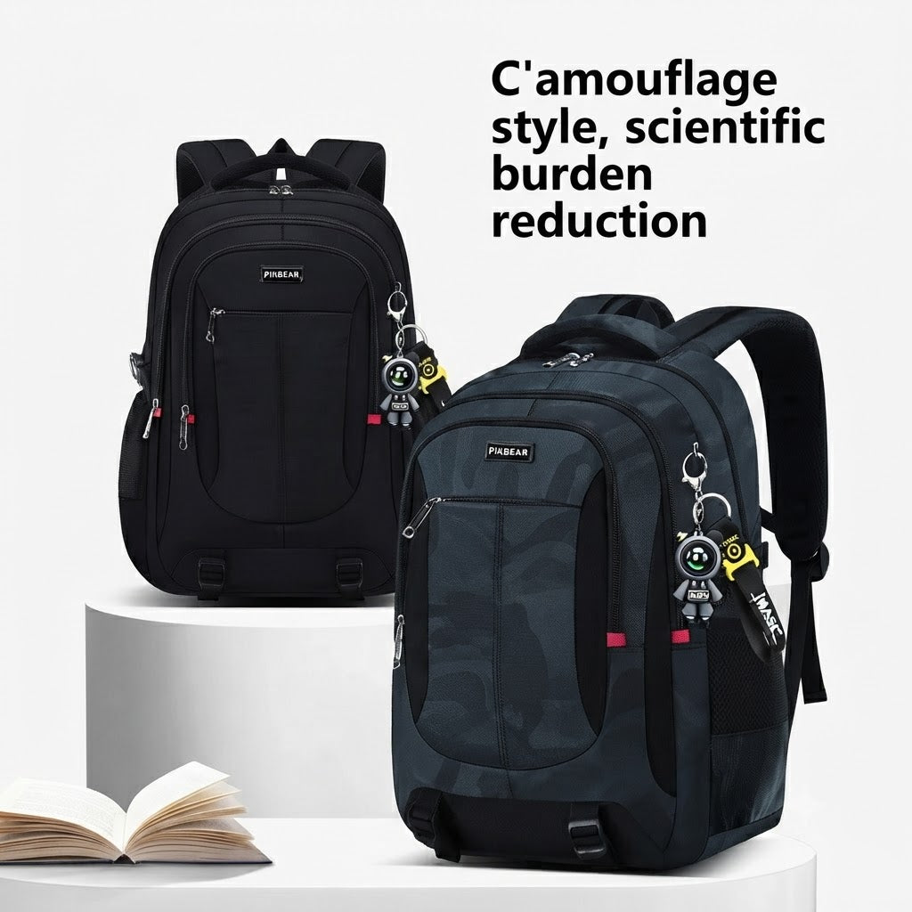 Sac à dos scolaire avec bretelles réglables et compartiment pour ordinateur portable – sac à dos ergonomique qui préserve le dos pour l’école | Sulvida