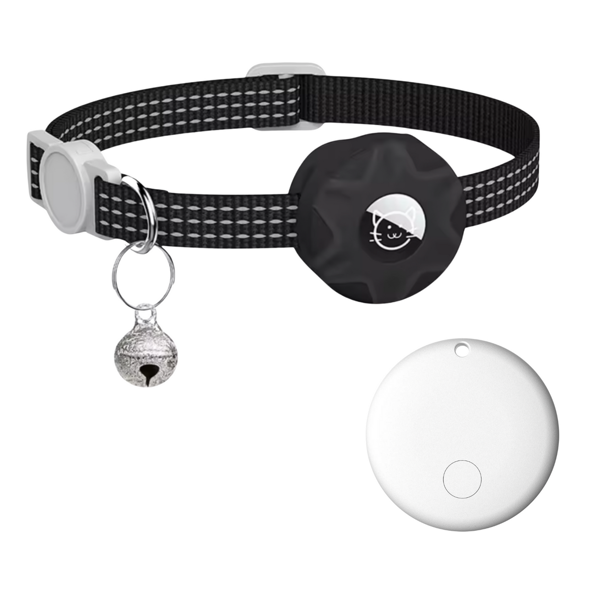 GPS-tracker voor huisdieren met reflecterende halsband voor katten en honden locatiebepaling veiligheid | Sulvida