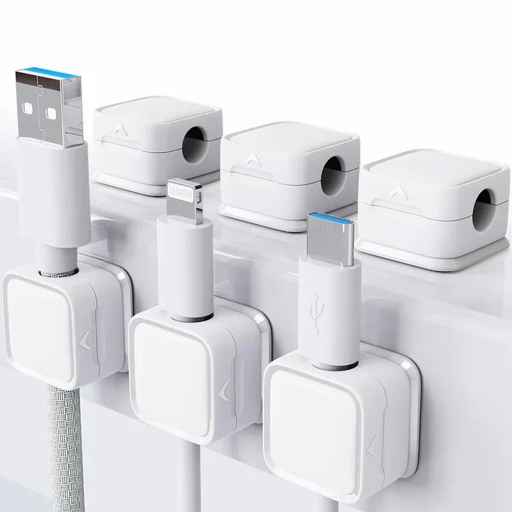 Magnetische kabelclips 3 stuks voor bureau kabelbeheer opbergen snoeren thuiskantoor opladers kabels organiseren | Sulvida