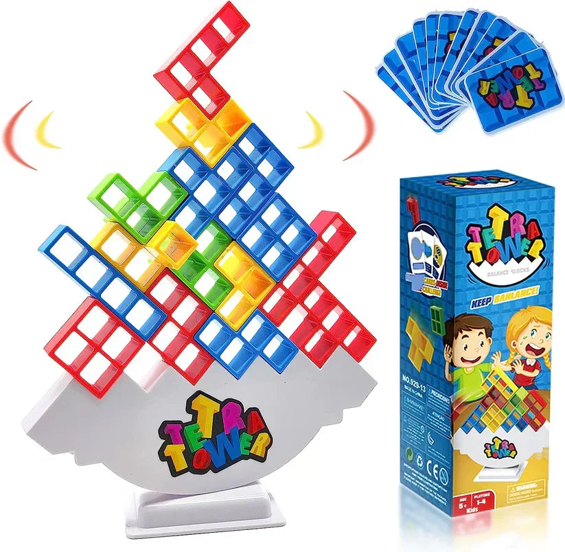 Houten Stapelspel Tetris Blokken Balancespel 32 Stuks Educatief Speelgoed Familiespel Motoriek Kinderen | Sulvida