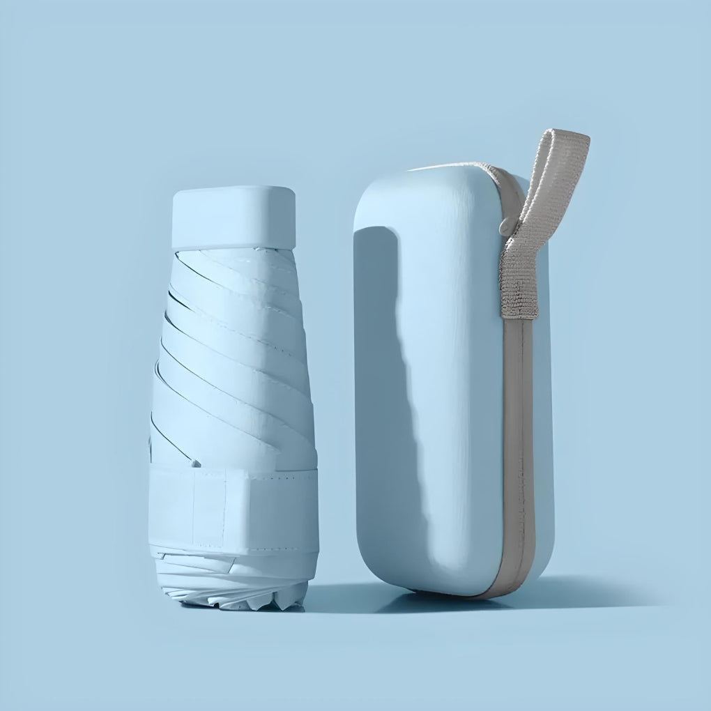 Compacte Reisparaplu 100 cm met Waterdichte Hardcase Opberghoes voor in Handtas Rugzak Koffer Onderweg | Sulvida