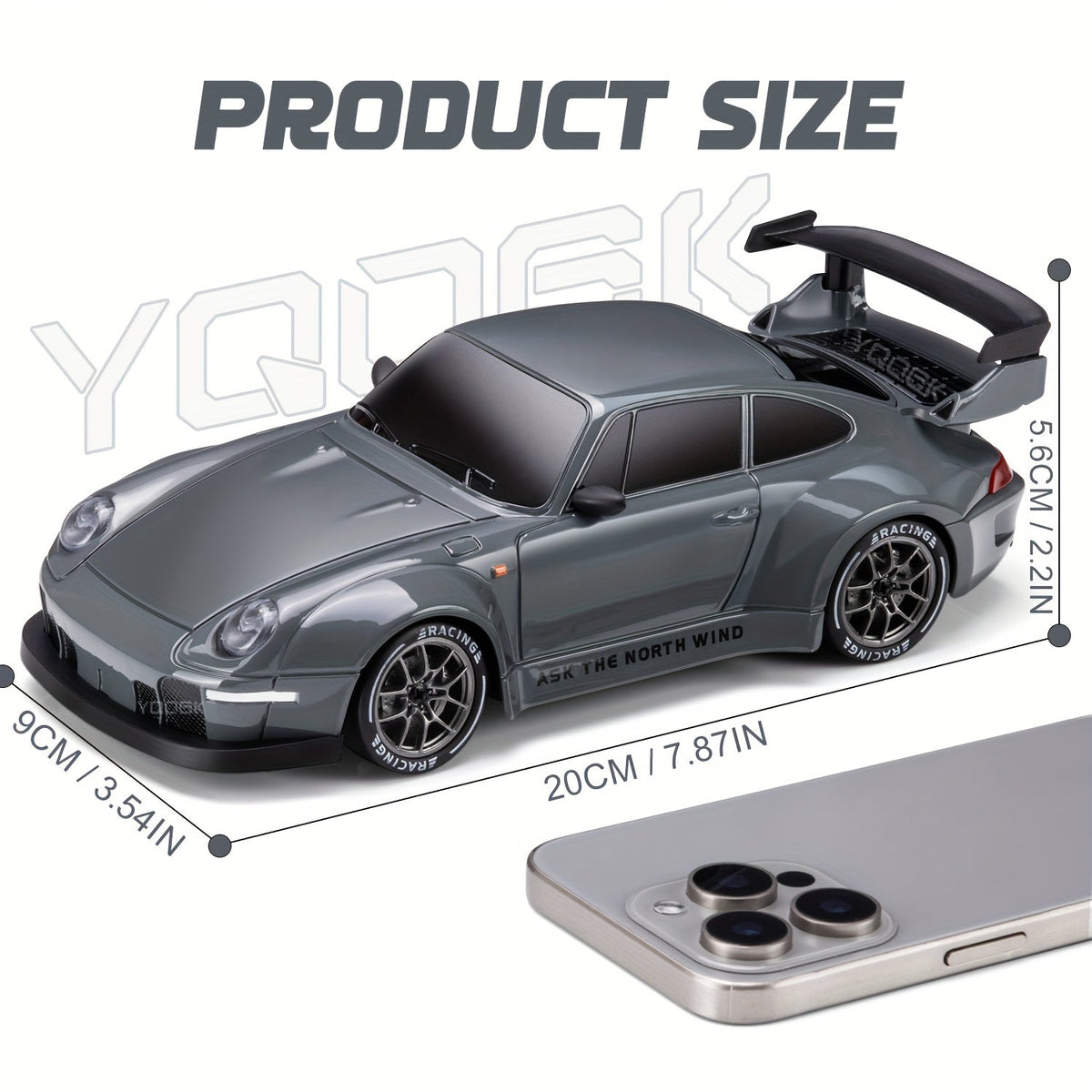 RC Driftauto 1:24 Schaal met Verlichte Wielen 4WD Aandrijving Radiografisch Bestuurd Race Speelgoed voor Kinderen | Sulvida