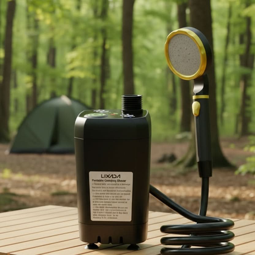 Draagbare Campingdouche met Digitaal Display Oplaadbaar Douchepomp voor Buiten Kamperen en Outdoor Avonturen | Sulvida