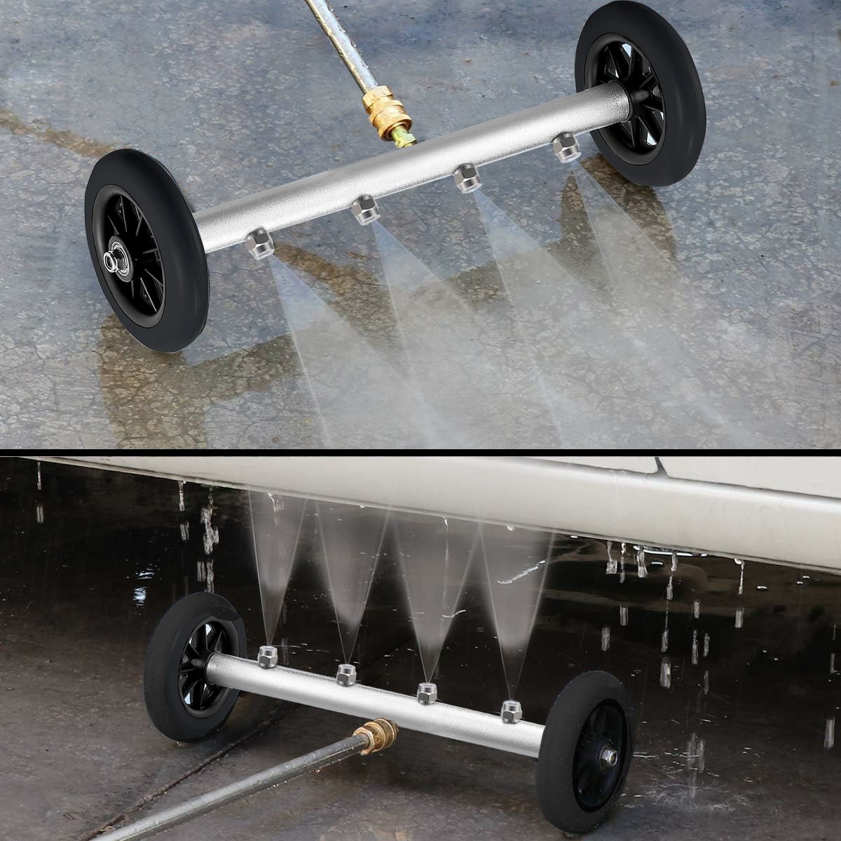 Hogedrukreiniger Onderbodenwasser met Verlengsteel voor Auto Terras Tuin Reiniging Hogedrukspuit Accessoire | Sulvida