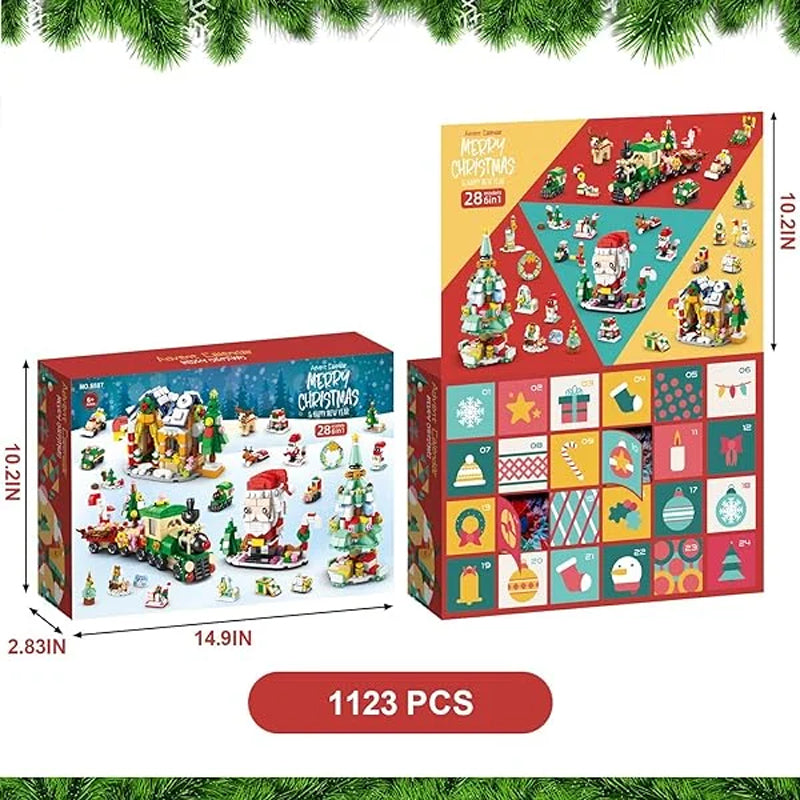 Adventskalender Bouwstenen Kerstset 24 Dagen Speelgoed Creatief Constructie Puzzel Kerst December Kinderen | Sulvida