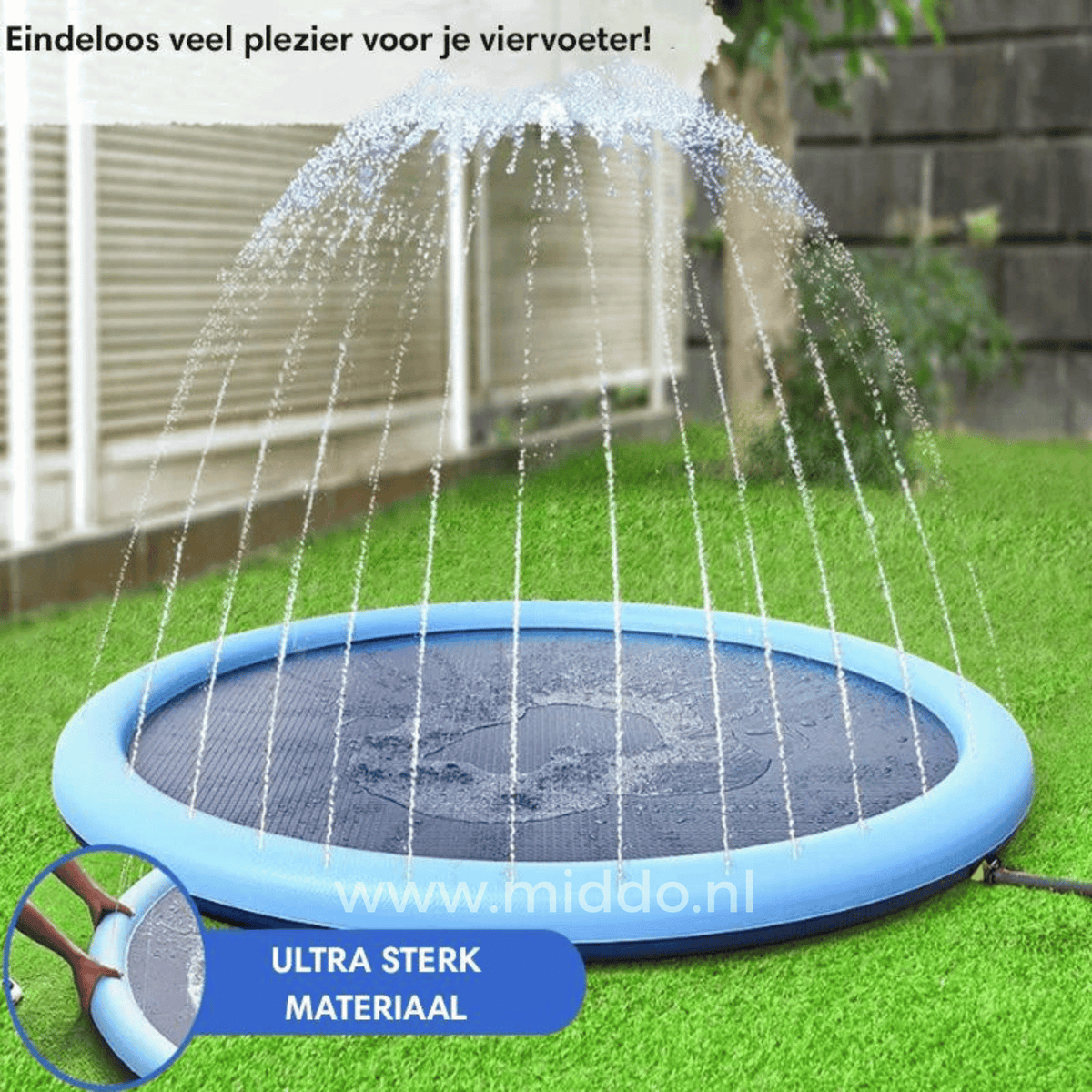 Waterspeelmat voor kinderen en huisdieren tuinspeelgoed sprinkler speelkleed zomer waterplezier buitenspelen | Sulvida