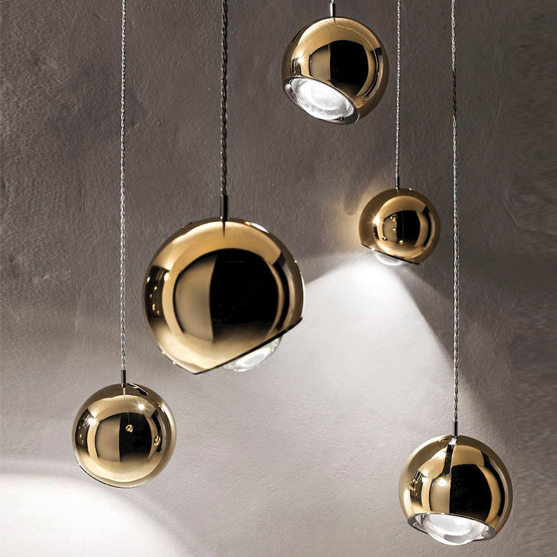 Hanglamp Bol Metaal Acryl Goud Zilver Modern LED E27 Woonkamer Eetkamer Slaapkamer Design Verlichting | Sulvida