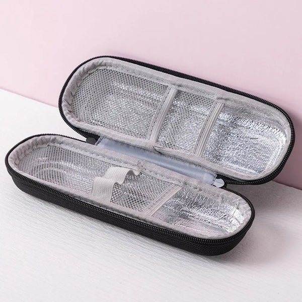 Sac isotherme pour insuline avec bloc réfrigérant, 20×7.5×6 cm, pour garder les médicaments au frais, compact, idéal pour les voyages, portable | Sulvida