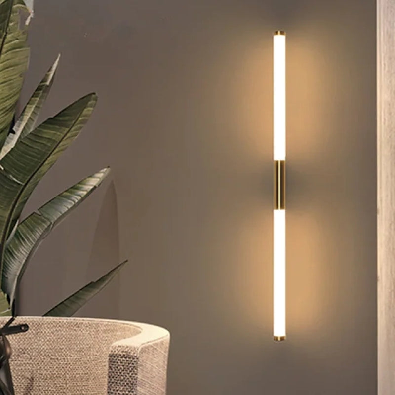 Minimalistische Lineaire Wandlamp Goud 49-69cm LED Waterdicht Badkamerspiegel Verlichting Modern Design | Sulvida