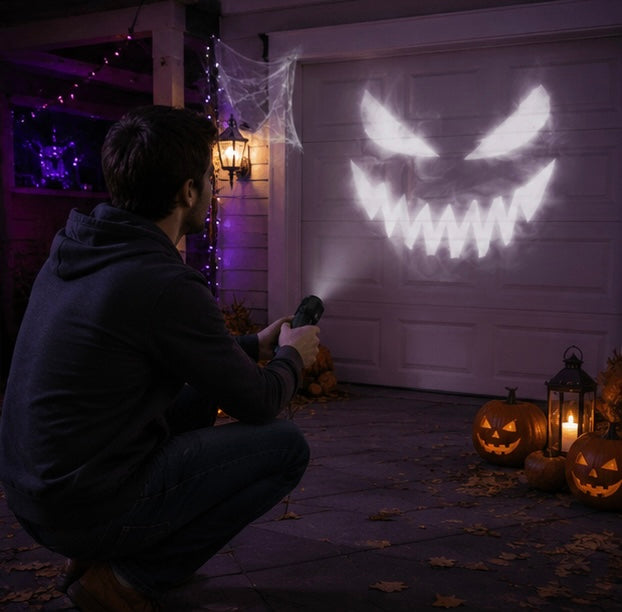 Schedel Projectorlamp USB Roterende Patronen Spookachtige Sfeerverlichting Halloween Decoratie Nachtlampje | Sulvida