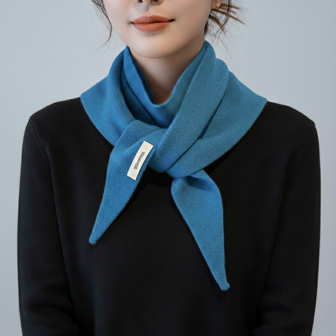 Gebreide Wolmix Driehoekige Sjaal Winteraccessoire Warm Halsdoek Stijlvol Herfst Cadeau Unisex Omslagdoek | Sulvida