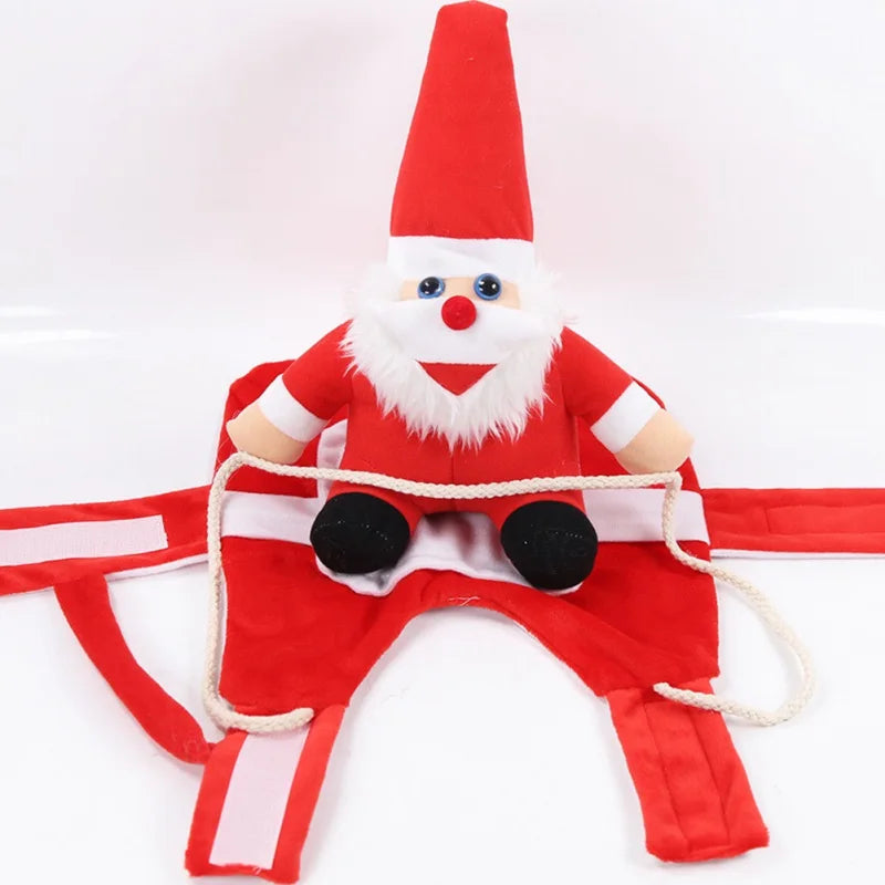 Kerst Hondenkostuum met Kerstman Opdruk – Grappig Feestkostuum voor Honden en Katten – Huisdier Kerstkleding | Sulvida
