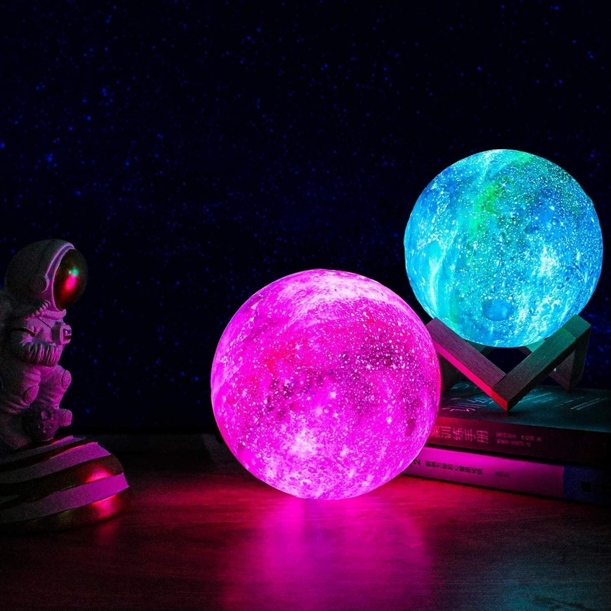 LED-nachtlampje met sterrenpatroon touchbediening oplaadbaar sfeerverlichting kinderkamer decoratief | Sulvida