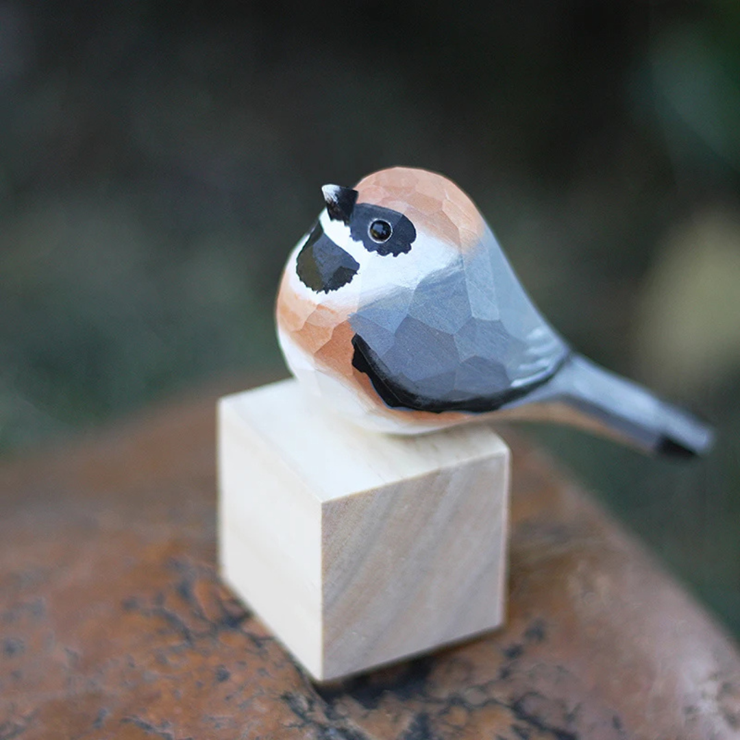 Handgesneden Vogelfiguur van Balsahout Huisdecoratie Houtsnijwerk Natuurlijke Stijl Sculptuur Ambachtelijk | Sulvida