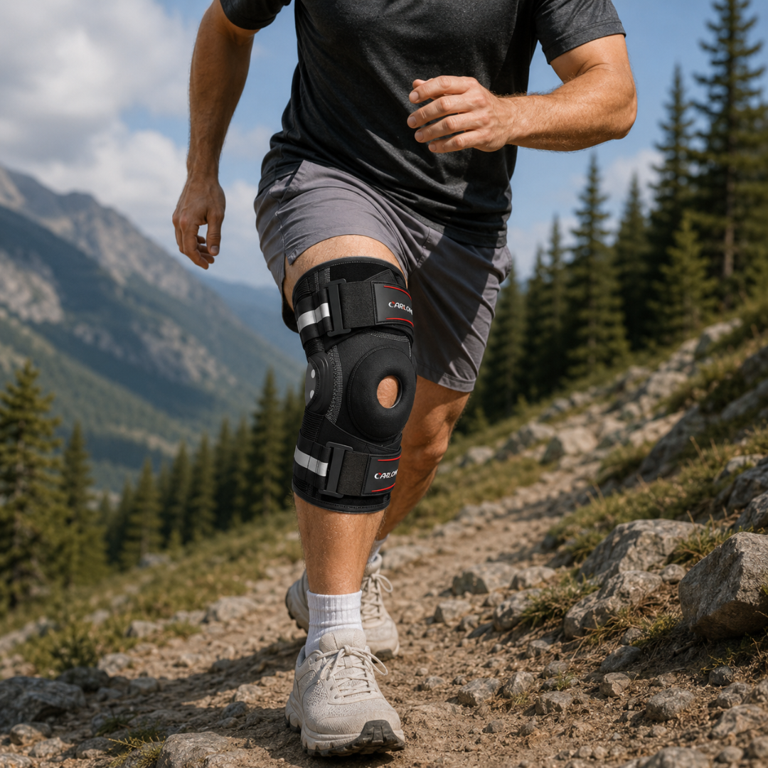 Verstelbare Kniebrace met Scharnieren voor Optimale Stabilisatie Compressie Pijnverlichting bij Sport en Herstel | Sulvida