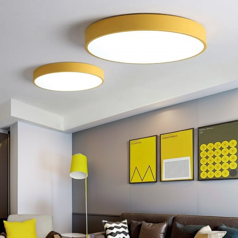 Ronde LED-plafondlamp dimbaar met modern design voor woonkamer slaapkamer gang en hal stijlvol energiezuinig | Sulvida