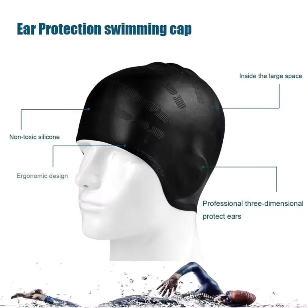 Siliconen Badmuts met Oorprotectie – Waterdicht en Comfortabel voor Volwassenen | Sulvida