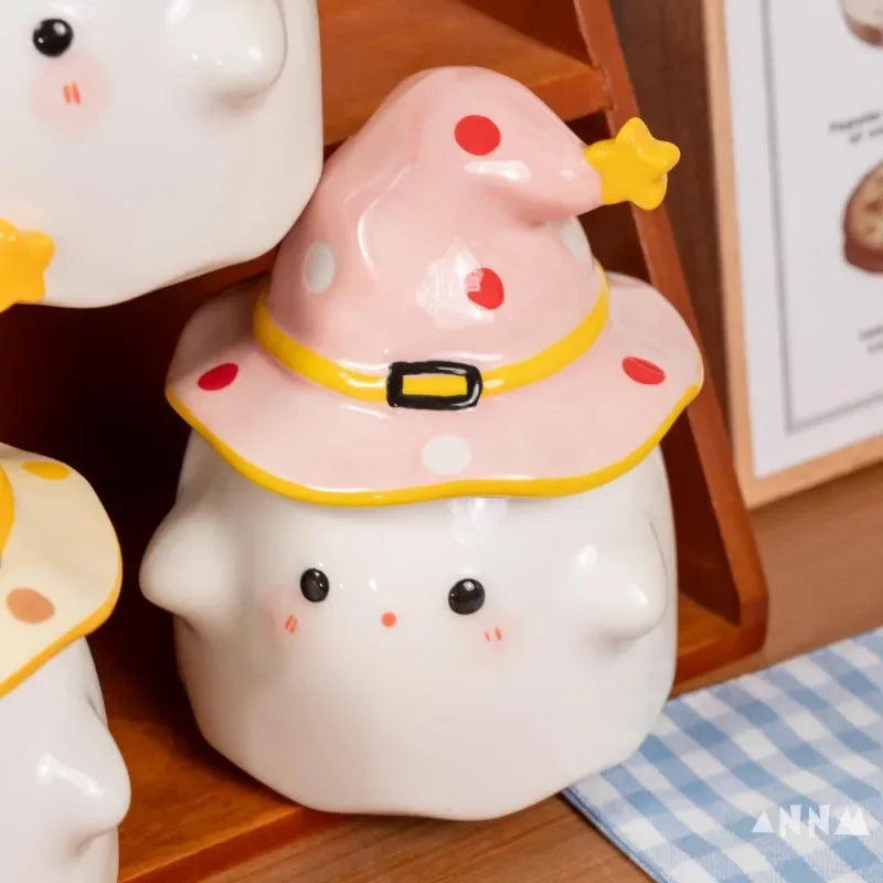 Keramische Spookbeker met Deksel – Griezelige Koffiemok voor Thee Koffie en Warme Dranken Halloween Herfst | Sulvida