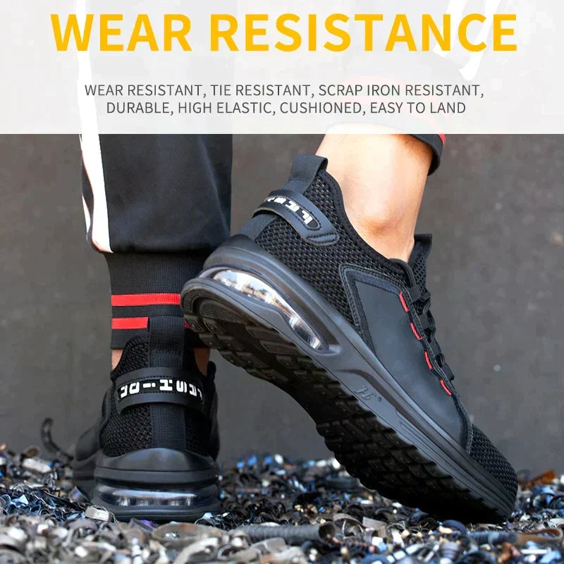 Veiligheidsschoenen met stalen neus ultralight antislip ademend werk footwear comfort grip werkschoenen EU 37-48 | Sulvida