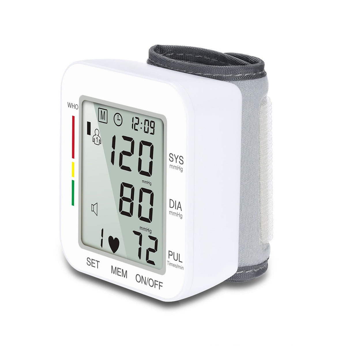 Digitale Polsbloeddrukmeter met LCD-Scherm voor Nauwkeurige Thuismetingen Gezondheidsbewaking Hartslag | Sulvida