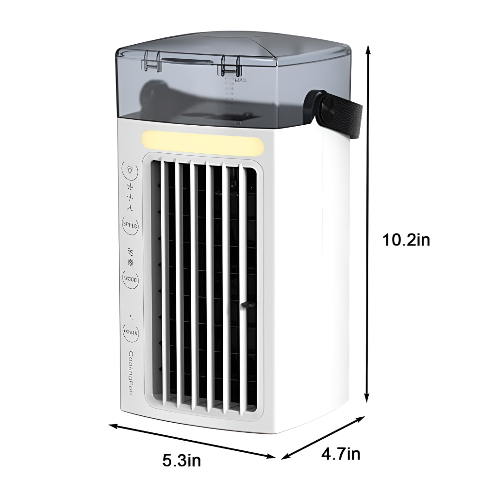 Draagbare Tafelventilator Geometrisch Design Luchtcirculatie Klein Licht Koeling Bureau Bed Balkon Terras | Sulvida