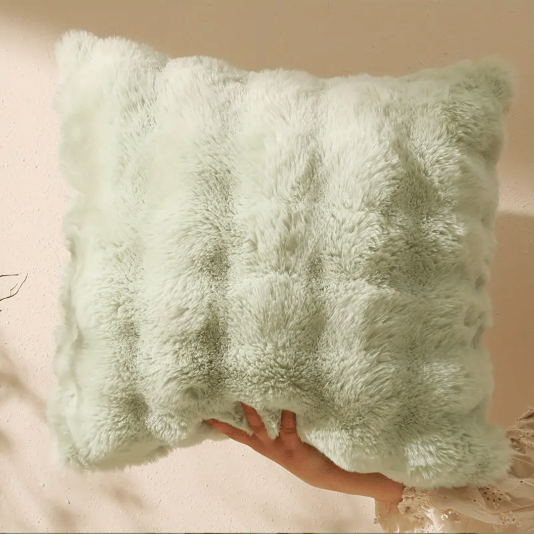 Kussenhoezen Nimbus Touch - Zachte Pluche Nepbont Kussenslopen Luxe Sierkussens Handgemaakt 43×43 cm Woonkamer | Sulvida