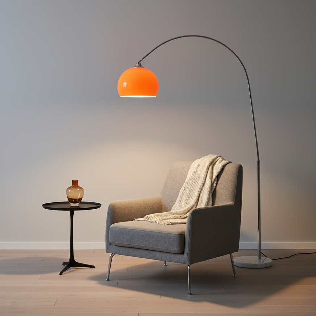 Staande Boogvormige Vloerlamp 180cm Metaal Marmer Koepelkap E27 Warm Licht Woonkamer Leeshoek Sfeervol | Sulvida