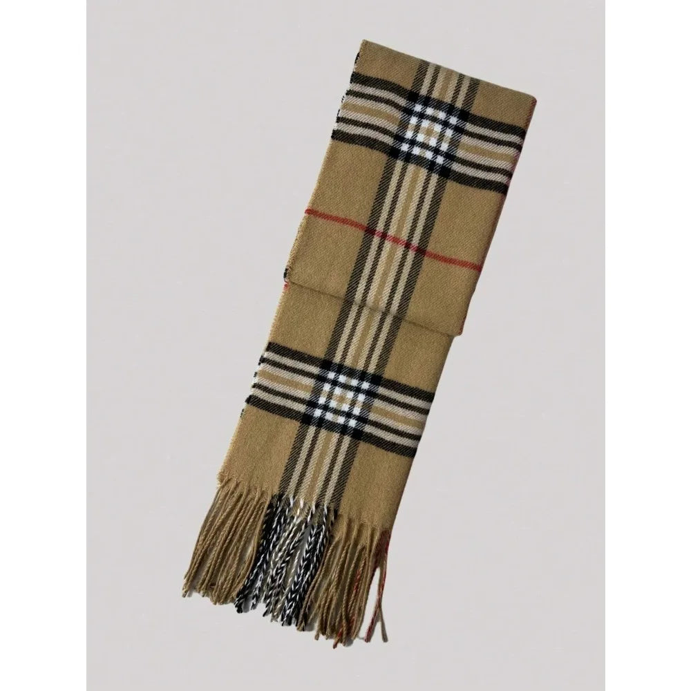 Gebreide Sjaal met Cashmere-Feel voor Herfst en Winter – Unisex Ruit Halswarmer Zachte Wollen Wintersjaal | Sulvida