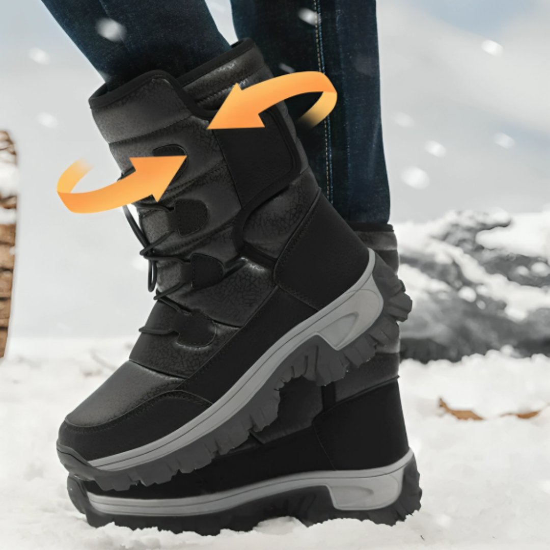 Dames Winterlaarzen Waterdicht Gevoerd Plateauzool Klittenband Warme Snowboots Antislip Comfort Dik Outdoor | Sulvida