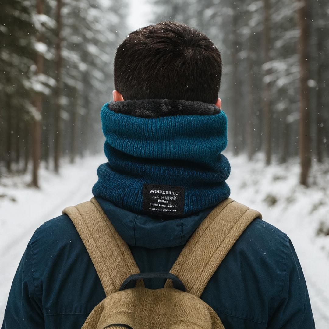 Gebreide Sjaal met Zachte Fleece Voering – Warme Colsjaal voor Herfst & Winter – Extra Hals Bescherming | Sulvida