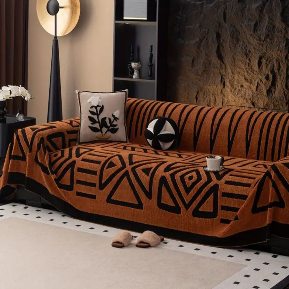 Bankhoes Jacquard Velours Microvezel Antislip Bescherming tegen Huisdieren Vlekken Stretch 180×130 tot 380 cm | Sulvida